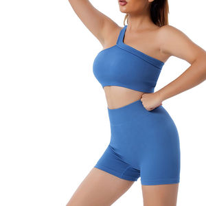Ropa Deportiva de Yoga Personalizada para Mujer, Transpirable, Ligera, Sin Costuras, Elástica en Cuatro Direcciones, Cintura Elástica, Logotipo Frontal, Color Sólido - Product Image 3
