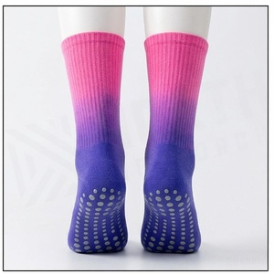 North Approach Crew <b>Socks</b> Pink to Purple Ombre Breathable Yoga <b>Socks</b> for Adults Summer - Product Image 2