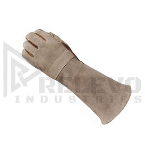 Gants de travail en cuir pour l'industrie, résistants à la chaleur, pour la soudure, avec protection de manchette étendue, vente en gros - Product Image 2