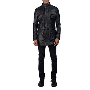 Nueva Chaqueta Bomber Larga Informal para Hombre con Chaqueta Corta de Cuero Genuino Holgada para Otoño y Forro de Poliéster para la Temporada de Primavera 2026 - Product Image 1