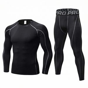 Men Thermal Compression Set Long Sleeve Base Layer Shirt <b>Pants</b> OEM Wholesale - Product Image 1