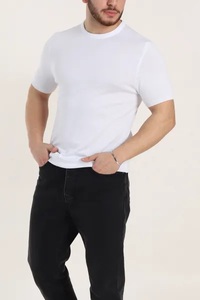 เสื้อยืดผู้ชาย Ever Glow ไซส์ใหญ่ แขนสั้น ทรงเข้ารูป คอกลม สไตล์ลำลอง ผ้าฝ้าย 100% ระบายอากาศ แห้งเร็ว ดีไซน์เรียบๆ ด้านหน้า - Product Image 4