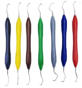 Juego de Curetas Gracey 7 Profesionales con Mangos Ergonómicos Coloridos de Acero Inoxidable, Instrumentos Dentales Certificados CE Clase III, Manuales - Product Image 4