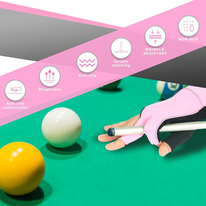 Gants de snooker extensibles en spandex à 3 doigts, vente en gros, logo personnalisé, antidérapants, pour billard - Product Image 5