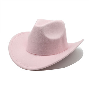 Hot Sale Solid Color Cotton Polyester Custom Logo Unisex Promotional Cowboy Pink Cowgirl <b>Hats</b> Premium quality manufacturer in pk - Product Image 1