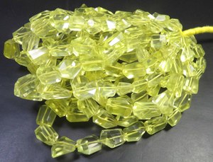 หินควอตซ์ธรรมชาติใสบริสุทธิ์ทรงก้อน ขนาด 16 นิ้ว ร้อยเป็นสาย หินเลมอนควอตซ์เจียระไนทรงเหลี่ยม ขนาด 9-16 มม. หินก้อนสีเหลืองสำหรับทำเครื่องประดับ - Product Image 3