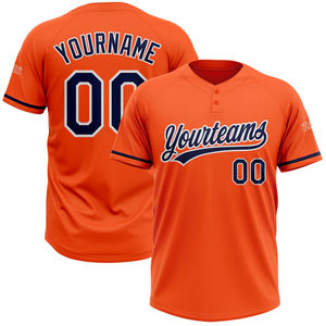 Yourteams <b>Baseball</b> Jersey Men's Orange Short Sleeve V-Neck Moisture Wicking Custom Team Name Sublimated Print - Product Image 3