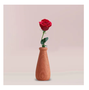 High Quality Wood Flower Vase Decoration Solid Wood Vase Decorative Piece For dining <b>Table</b> Decoration Crafts - Product Image 1