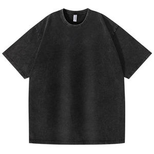 <b>Tshirt</b> Cotton Stone Washed T-shirt Printing Men Acid Washed T Shirt - Product Image 6