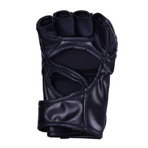 Gants de boxe en cuir PU respirants et légers à demi-doigts avec sangles de poignet pour l'entraînement MMA - Product Image 5