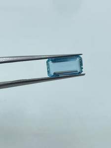 Piedra Preciosa Natural de Aguamarina Rectangular, Color Azul Cielo Transparente, 5x10mm, Gema Central para Anillo, de Proveedor de India a Precio de Mayoreo - Product Image 2
