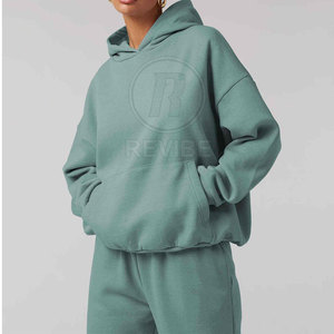 Service OEM – Nouvelle Tendance : Survêtement Baggy à Capuche pour Femme, Hiver Décontracté, Manches Longues, Léger, 100% Coton Écologique - Product Image 5