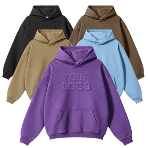 Sudadera Unisex Extra Grande con Capucha, Color Sólido, 100% Algodón, Logotipo en Relieve, Bolsillo Delantero, Prenda de Otoño, Corte Regular, Tejido de Punto - Product Image 1