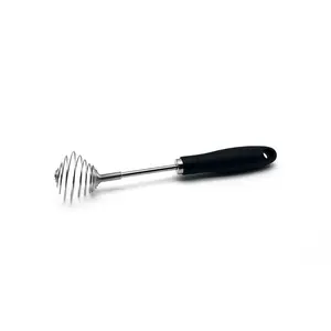 Spiral Whisk Spring Coil Whisk Egg Beater Hand Mixer Stainless Steel Non-Slip Handle with Hole