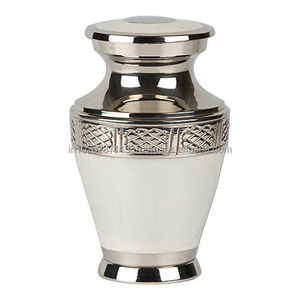 Minuscule urne souvenir en aluminium stockage de cendres pièce d'hommage souvenir funéraire boîte à mémoire de crémation design élégant et durable - Product Image 1