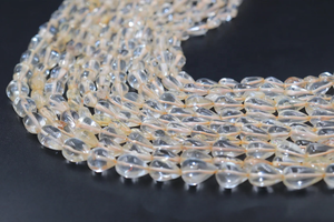 Cuentas de lágrima de citrino Forma de gotas de pie suave 6x10mm Cuentas de piedra de citrino Diseño elegante y versátil - Product Image 5