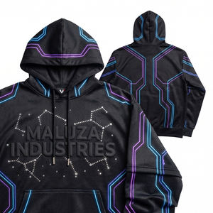 Ventes en gros de sweats à capuche brodés et imprimés unisexes en polaire avec logo personnalisé 100% coton écologique, chauds pour l'hiver, streetwear - Product Image 4