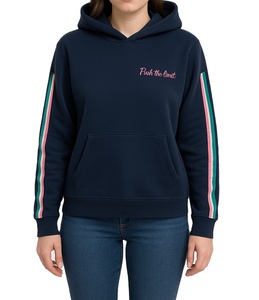 เสื้อกันหนาวลำลองสำหรับผู้หญิงคอสูงมีฮู้ดสำหรับฤดูใบไม้ร่วงฤดูใบไม้ผลิ - Product Image 1