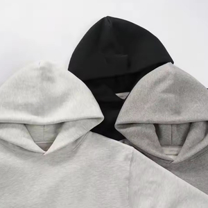Sweat à capuche uni en molleton de coton épais pour garçons, sweat à capuche en coton de qualité supérieure pour hommes - Product Image 6