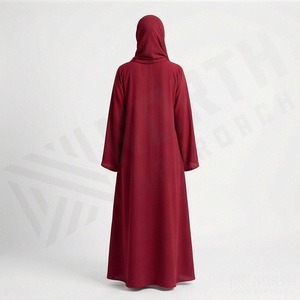 Abaya Caftán Islámica para Mujer, Logotipo Personalizado, Talla Grande, Color Personalizado, Cómoda, Poliéster de Alta Calidad, Cuello en V, Venta al Por Mayor, Modesta - Product Image 2