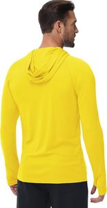 เสื้อเชิ้ตลำลองแขนยาวมีฮู้ดสีเหลืองสำหรับผู้ชายแบบแห้งเร็วทรงสลิมฟิต - Product Image 2