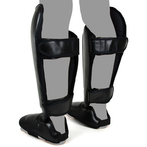 Protège-tibias professionnels sur mesure Fairtex en cuir de vachette véritable, équipement de protection avec logo personnalisé pour l'entraînement de kickboxing - Product Image 2