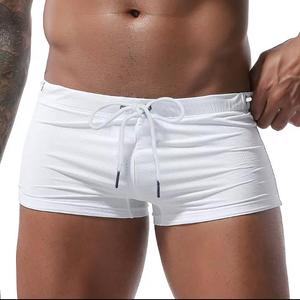 Men's Quick Dry Nylon Sport <b>Shorts</b> Mid Waist Drawstring Solid Color Knitted Casual Board <b>Shorts</b> with <b>Zippers</b> - Product Image 2