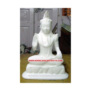 Beautiful Handmade Marble Shiva <b>Statue</b> Standing On Platform - Product Image 2