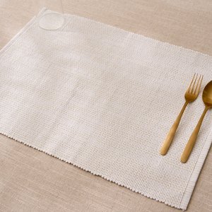 Ribbed Cotton Place Mat Premium Textured <b>Table</b> <b>Protector</b> for Dining - Product Image 4