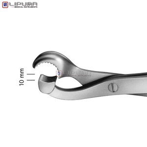 Pince à os Lambotte à mâchoire mobile, petite, pointe de 10 mm, longueur 220 mm (8 3/4 po), instruments chirurgicaux orthopédiques médicaux - Product Image 6