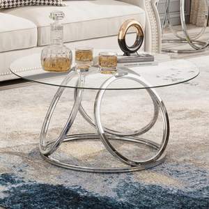 Durable Modern Eco-Friendly Coffee <b>Table</b> with Metal & Marble Top for Living Room Multi-Use in Home Office Hotel-Bulk - Product Image 4