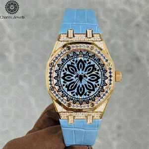 Montre de luxe en acier inoxydable, bracelet en acier inoxydable, date automatique, cadran Mandala, 40 mm, analogique, mécanique, unisexe, montre de mode, 10 bars - Product Image 3