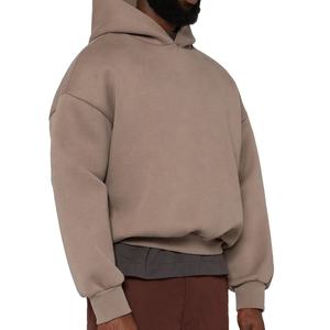2025 personnalisé de haute qualité 500gsm poids lourd surdimensionné 100% coton à capuche blanc plaine pull recadrée basiques sweats à capuche - Product Image 4