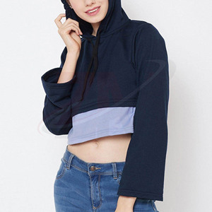 Fabricants de vêtements, sweats à capuche sur mesure grande taille pour femmes, sweats à capuche en molleton de haute qualité 100% coton, sweats à capuche courts pour femmes, streetwear - Product Image 1