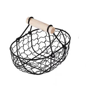 Panier à fruits en fil de fer personnalisé Azora Industries, best-seller, moderne, avec poignée, organisateur de rangement multifonction, écologique - Product Image 1