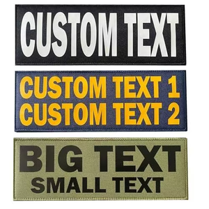 Custom Text Embroidered <b>Patch</b> Rectangle Woven Fabric <b>Sew</b>-<b>On</b> Style - Product Image 5