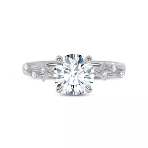 IGI Certified Round Lab Grown Diamond <b>Nature</b> <b>Inspired</b> Branch <b>Ring</b> 10K 14K 18K Gold 925 935 Silver Fine Jewelry - Product Image 2