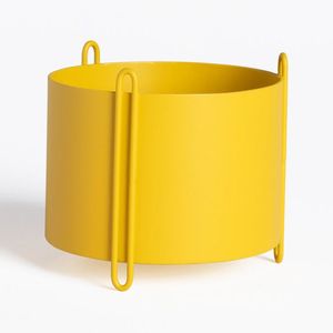 Soporte de Hierro Simple para Macetas, Recubrimiento en Polvo, Decoración Interior para el Hogar, Diseño Minimalista Amarillo - Product Image 1