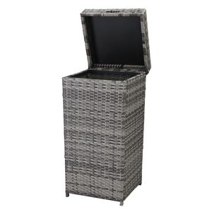 Gary Bidone per Compostaggio Sfumato con Telaio in Ferro e Coperchio in Rattan, Contenitore Intelligente per Auto, Ufficio e Bagno - Product Image 3