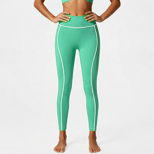 Leggings de Yoga para Mujer al por Mayor de Alta Calidad, Tejidos en Spandex/Nylon, Transpirables, Sin Costuras, Estilo Urbano, Cintura Alta, Largo hasta el Tobillo - Product Image 1