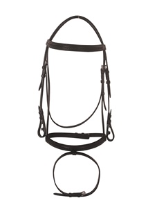Bride de cheval en cuir avec double bandes de sourcils en cristal de qualité supérieure Brides de cheval en cuir d'équitation équestre - Product Image 2