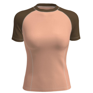 2026 New Unisex Short Sleeve Rash Guard Orange Quick Dry Spandex/Polyester Adult <b>Swim</b> <b>Shirt</b> UPF50+ Breathable Eco-Friendly - Product Image 5