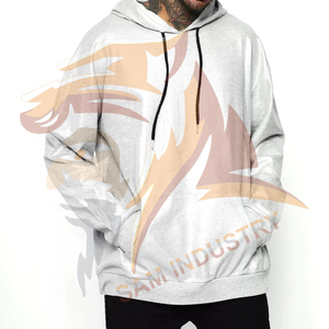 เสื้อฮู้ดดี้ผู้ชายคุณภาพสูง ผ้าฝ้าย 100% ทรงโอเวอร์ไซส์ ผ้าฟลีซหนานุ่ม ไหล่ตก สไตล์สตรีทแวร์สำหรับฤดูหนาว - Product Image 4