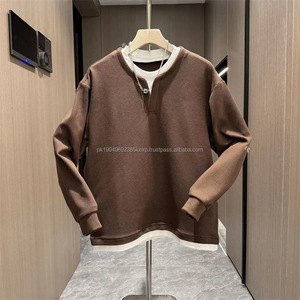 Nouveau sweat-shirt ample à col rond, version coréenne, simple et élégant, pour l'automne 2024 - Product Image 1