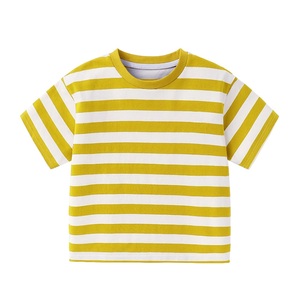 T-shirts rayés à col rond pour garçons, style décontracté, design tendance, coton doux de qualité supérieure, dernières tendances pour enfants. - Product Image 3