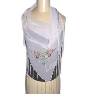 Elegant Chiffon Square Triangle Neck Scarf Lightweight Fashion Headscarf Soft Sheer Hair <b>Wrap</b> Stylish Bandana <b>Shawl</b> for Women - Product Image 2