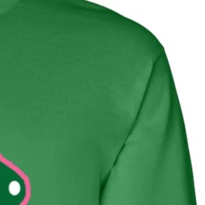 Women Green <b>Long</b> <b>Sleeve</b> <b>Christmas</b> Tree Embroidery Shirt Crew Neck Casual Holiday <b>Top</b> Fashion Apparel Wholesale Clothing - Product Image 6