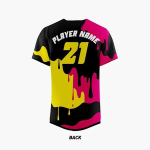 Camiseta de Béisbol Sublimada Personalizada con Gráficos a Medida, Cierre Completo con Botones, Ropa Deportiva Transpirable para Jóvenes - Product Image 3