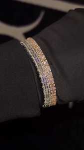 Custom CVD Lab Grown Diamond <b>Bracelet</b> Real 10K 14K Solid Gold Rhodium Plated Brilliant Cut Tennis <b>Bangle</b> Unisex Wholesale Party - Product Image 5
