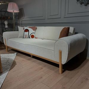 Modern Scandinavian Fabric <b>Sofa</b> Set with Solid <b>Wood</b> <b>Frame</b> for Living Room Hotel and Villa Furniture - Product Image 2